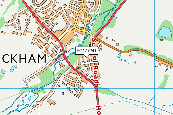 PO17 5AD map - OS VectorMap District (Ordnance Survey) PO17 5AD map - OS VectorMap District (Ordnance Survey)