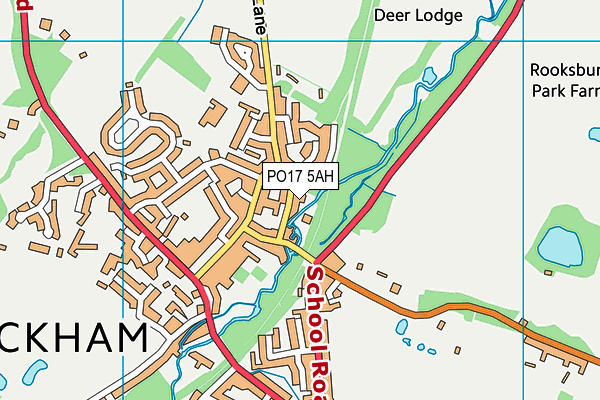PO17 5AH map - OS VectorMap District (Ordnance Survey) PO17 5AH map - OS VectorMap District (Ordnance Survey)