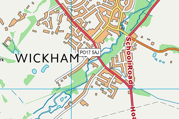 PO17 5AJ map - OS VectorMap District (Ordnance Survey)