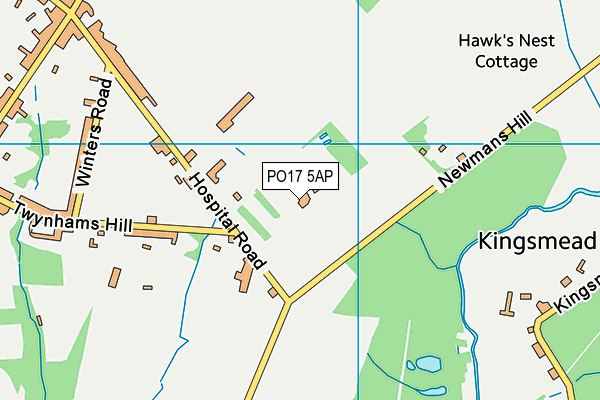 PO17 5AP map - OS VectorMap District (Ordnance Survey) PO17 5AP map - OS VectorMap District (Ordnance Survey)