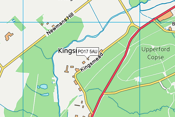 PO17 5AU map - OS VectorMap District (Ordnance Survey) PO17 5AU map - OS VectorMap District (Ordnance Survey)