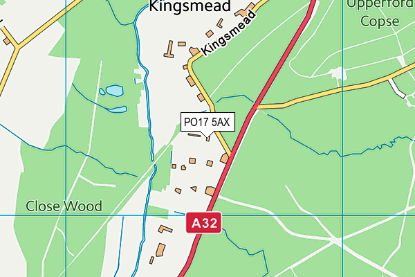PO17 5AX map - OS VectorMap District (Ordnance Survey) PO17 5AX map - OS VectorMap District (Ordnance Survey)