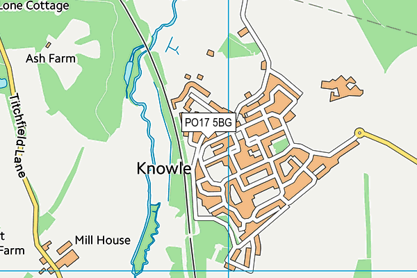 PO17 5BG map - OS VectorMap District (Ordnance Survey)
