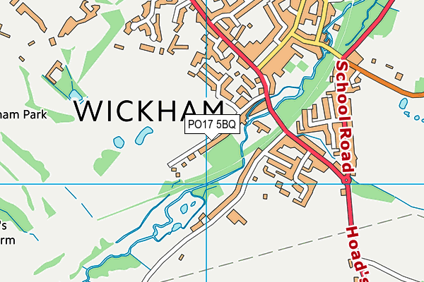 PO17 5BQ map - OS VectorMap District (Ordnance Survey)
