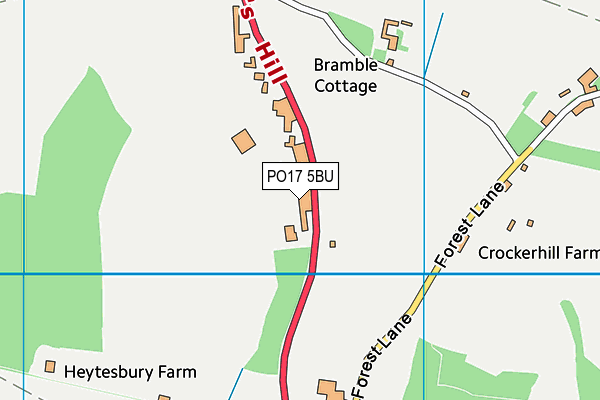 PO17 5BU map - OS VectorMap District (Ordnance Survey)