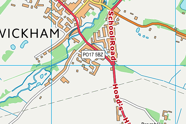 PO17 5BZ map - OS VectorMap District (Ordnance Survey) PO17 5BZ map - OS VectorMap District (Ordnance Survey)