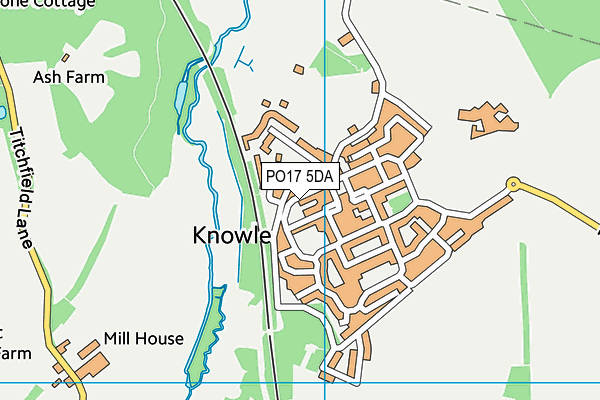 PO17 5DA map - OS VectorMap District (Ordnance Survey)