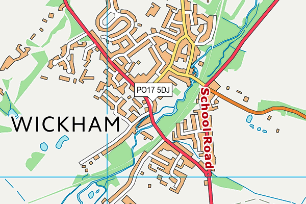 PO17 5DJ map - OS VectorMap District (Ordnance Survey)