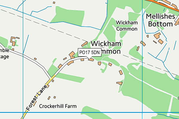 PO17 5DN map - OS VectorMap District (Ordnance Survey) PO17 5DN map - OS VectorMap District (Ordnance Survey)