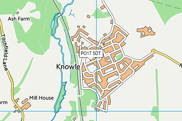 PO17 5DT map - OS VectorMap District (Ordnance Survey) PO17 5DT map - OS VectorMap District (Ordnance Survey)