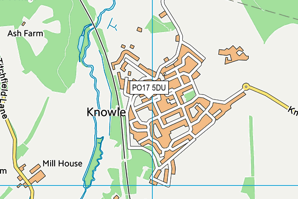 PO17 5DU map - OS VectorMap District (Ordnance Survey) PO17 5DU map - OS VectorMap District (Ordnance Survey)
