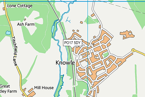 PO17 5DY map - OS VectorMap District (Ordnance Survey) PO17 5DY map - OS VectorMap District (Ordnance Survey)