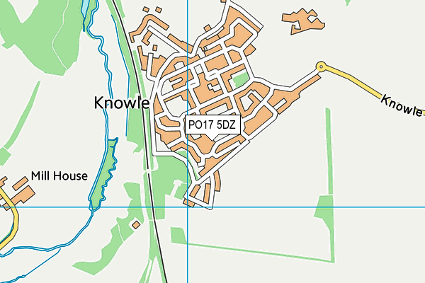 PO17 5DZ map - OS VectorMap District (Ordnance Survey) PO17 5DZ map - OS VectorMap District (Ordnance Survey)