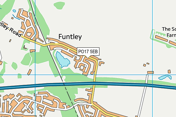 PO17 5EB map - OS VectorMap District (Ordnance Survey) PO17 5EB map - OS VectorMap District (Ordnance Survey)