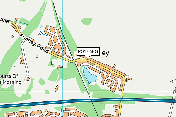 PO17 5EG map - OS VectorMap District (Ordnance Survey) PO17 5EG map - OS VectorMap District (Ordnance Survey)