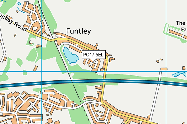 PO17 5EL map - OS VectorMap District (Ordnance Survey) PO17 5EL map - OS VectorMap District (Ordnance Survey)