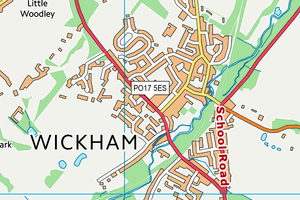 PO17 5ES map - OS VectorMap District (Ordnance Survey) PO17 5ES map - OS VectorMap District (Ordnance Survey)