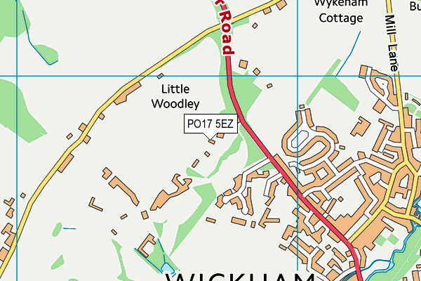 PO17 5EZ map - OS VectorMap District (Ordnance Survey)
