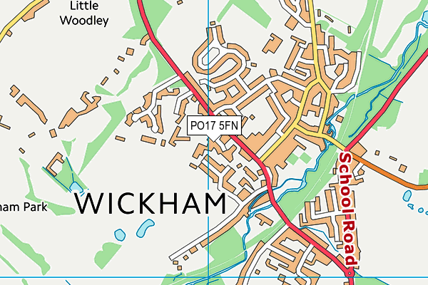 PO17 5FN map - OS VectorMap District (Ordnance Survey)