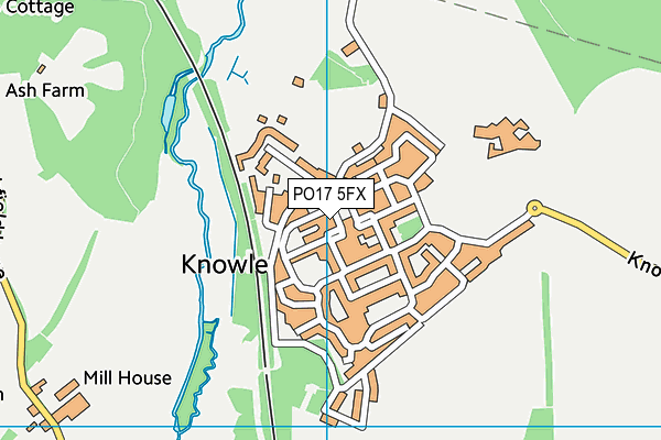 PO17 5FX map - OS VectorMap District (Ordnance Survey) PO17 5FX map - OS VectorMap District (Ordnance Survey)