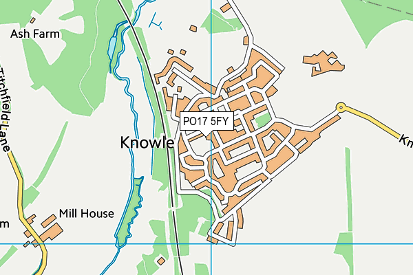 PO17 5FY map - OS VectorMap District (Ordnance Survey) PO17 5FY map - OS VectorMap District (Ordnance Survey)