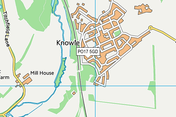 PO17 5GD map - OS VectorMap District (Ordnance Survey)