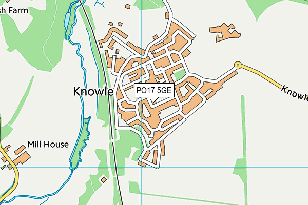 PO17 5GE map - OS VectorMap District (Ordnance Survey)