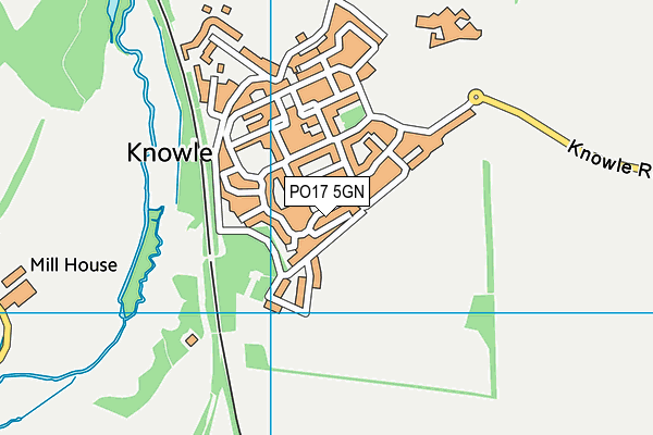 PO17 5GN map - OS VectorMap District (Ordnance Survey) PO17 5GN map - OS VectorMap District (Ordnance Survey)