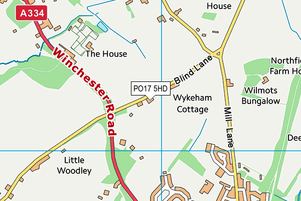 PO17 5HD map - OS VectorMap District (Ordnance Survey) PO17 5HD map - OS VectorMap District (Ordnance Survey)