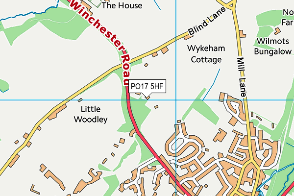 PO17 5HF map - OS VectorMap District (Ordnance Survey) PO17 5HF map - OS VectorMap District (Ordnance Survey)