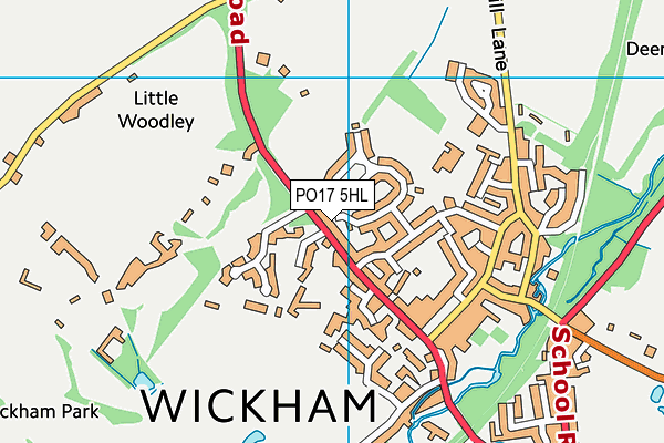 PO17 5HL map - OS VectorMap District (Ordnance Survey) PO17 5HL map - OS VectorMap District (Ordnance Survey)