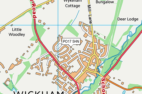 PO17 5HN map - OS VectorMap District (Ordnance Survey) PO17 5HN map - OS VectorMap District (Ordnance Survey)