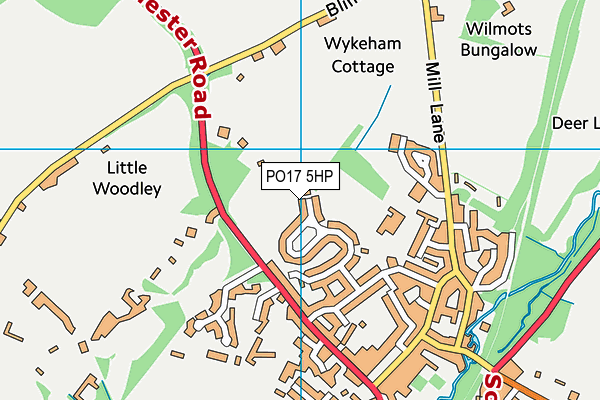 PO17 5HP map - OS VectorMap District (Ordnance Survey) PO17 5HP map - OS VectorMap District (Ordnance Survey)