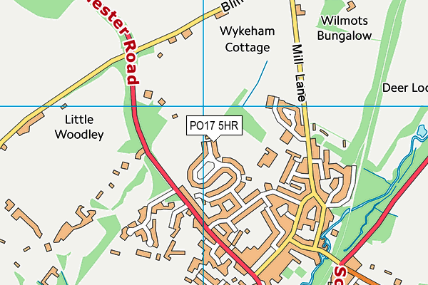 PO17 5HR map - OS VectorMap District (Ordnance Survey) PO17 5HR map - OS VectorMap District (Ordnance Survey)