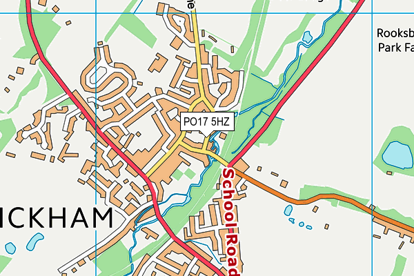 PO17 5HZ map - OS VectorMap District (Ordnance Survey) PO17 5HZ map - OS VectorMap District (Ordnance Survey)