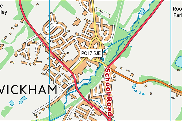 PO17 5JE map - OS VectorMap District (Ordnance Survey) PO17 5JE map - OS VectorMap District (Ordnance Survey)
