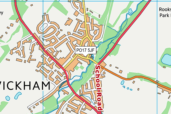 PO17 5JF map - OS VectorMap District (Ordnance Survey) PO17 5JF map - OS VectorMap District (Ordnance Survey)
