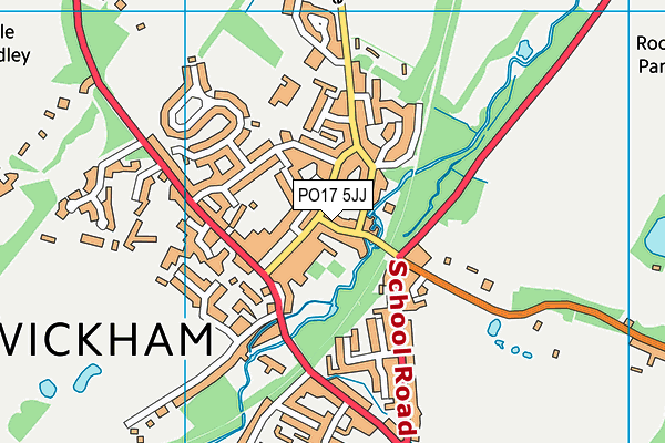 PO17 5JJ map - OS VectorMap District (Ordnance Survey) PO17 5JJ map - OS VectorMap District (Ordnance Survey)