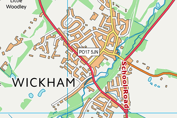 PO17 5JN map - OS VectorMap District (Ordnance Survey) PO17 5JN map - OS VectorMap District (Ordnance Survey)