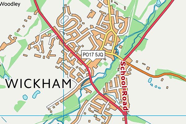 PO17 5JQ map - OS VectorMap District (Ordnance Survey) PO17 5JQ map - OS VectorMap District (Ordnance Survey)