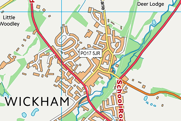PO17 5JR map - OS VectorMap District (Ordnance Survey) PO17 5JR map - OS VectorMap District (Ordnance Survey)