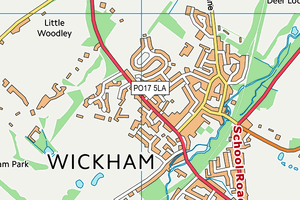 PO17 5LA map - OS VectorMap District (Ordnance Survey)