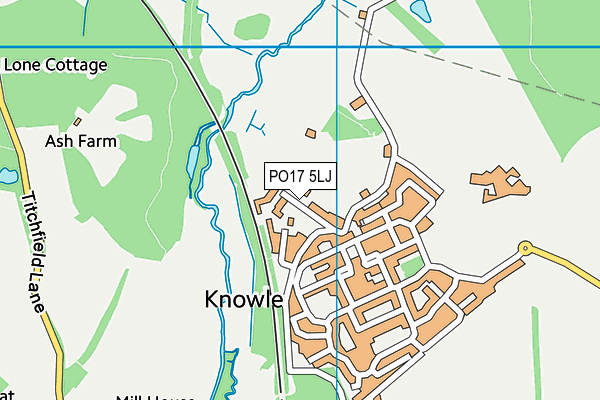 PO17 5LJ map - OS VectorMap District (Ordnance Survey) PO17 5LJ map - OS VectorMap District (Ordnance Survey)