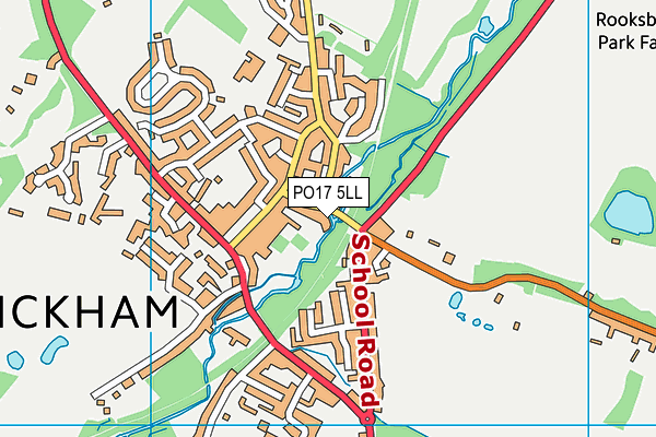 PO17 5LL map - OS VectorMap District (Ordnance Survey) PO17 5LL map - OS VectorMap District (Ordnance Survey)