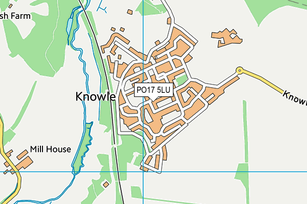 PO17 5LU map - OS VectorMap District (Ordnance Survey) PO17 5LU map - OS VectorMap District (Ordnance Survey)