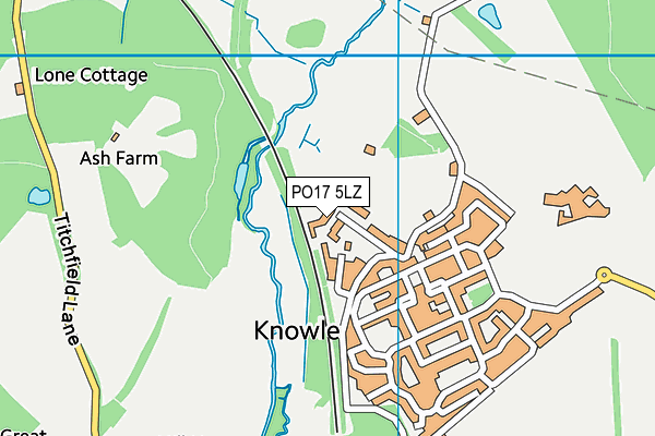 PO17 5LZ map - OS VectorMap District (Ordnance Survey)