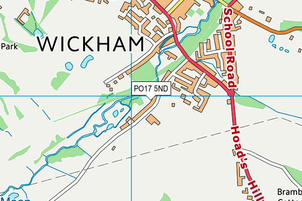 PO17 5ND map - OS VectorMap District (Ordnance Survey) PO17 5ND map - OS VectorMap District (Ordnance Survey)