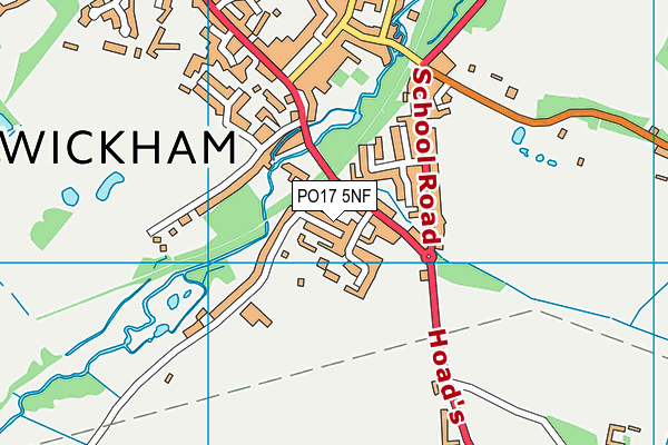 PO17 5NF map - OS VectorMap District (Ordnance Survey)