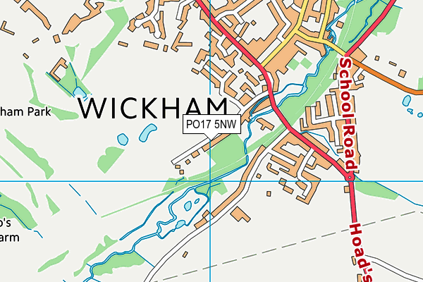PO17 5NW map - OS VectorMap District (Ordnance Survey)