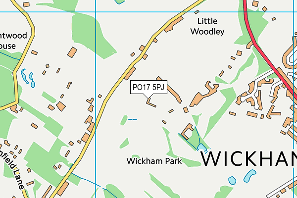 PO17 5PJ map - OS VectorMap District (Ordnance Survey) PO17 5PJ map - OS VectorMap District (Ordnance Survey)